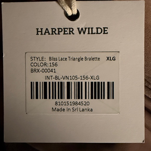 Worn Once Harper Wilde Mauve Bliss Lace Halterneck Triangle Bralette - Picture 6 of 6